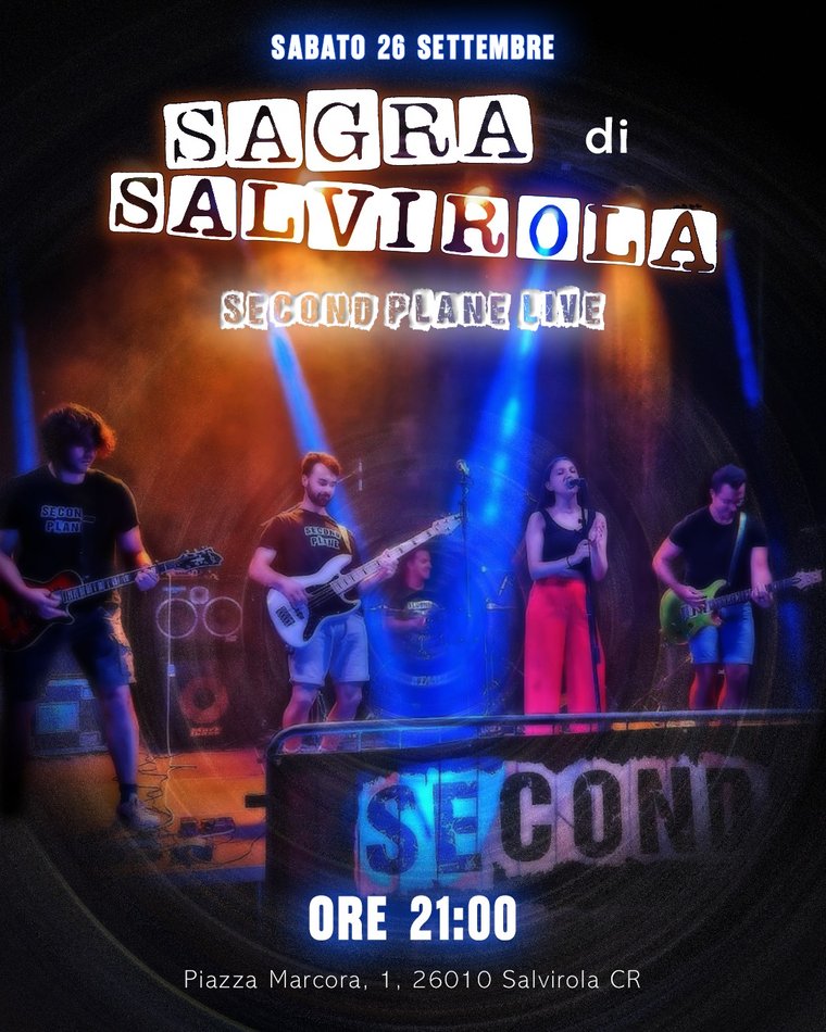 Locandina Second Plane: Sagra di salvirola, 26 settembre 2026