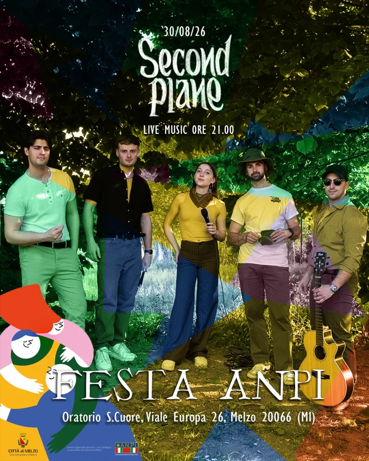 Locandina Second Plane: Festa anpi melzo, 30 agosto 2026