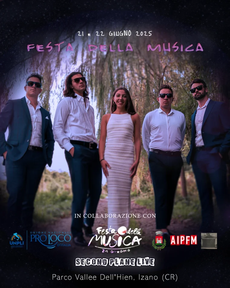 Locandina Second Plane: Festa della musica izano, 21 giugno 2025
