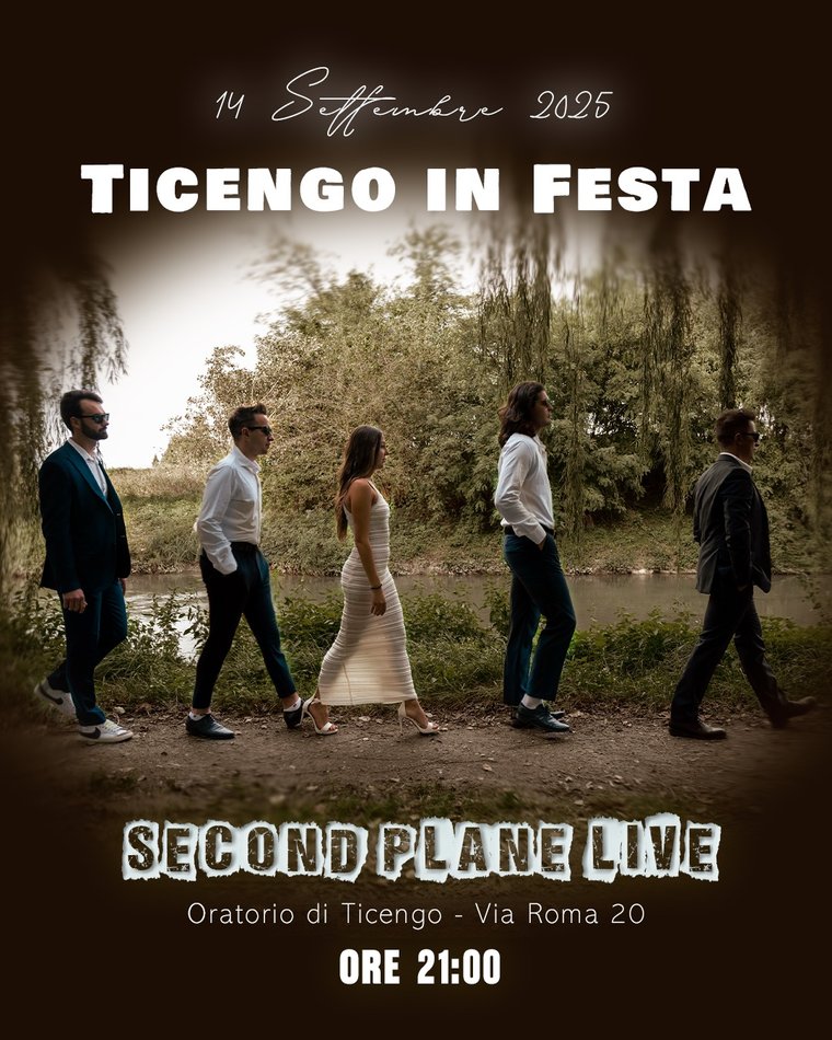 Locandina Second Plane: Ticengo in festa, 14 settembre 2025